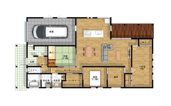 平屋の内観を決める際のポイント クラッチの注文住宅の間取り