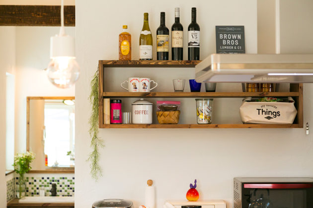 大工さんの造作の棚でみせる収納に